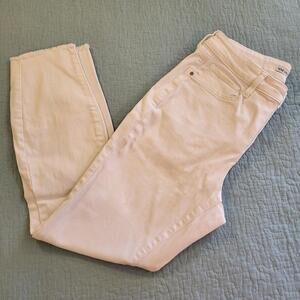 Nine West High-Rise Skinny Ankle Jeans button fly and raw hem 5 pocket size 6